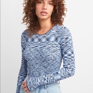 GAP Space-dye Sweater Slim fit Crew Neck NWT